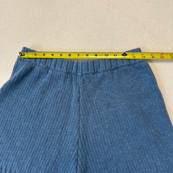 Free People FP Beach Ribbed Knit High Waist Pull On Shorts Size L Blue Boho - Picture 5 of 10